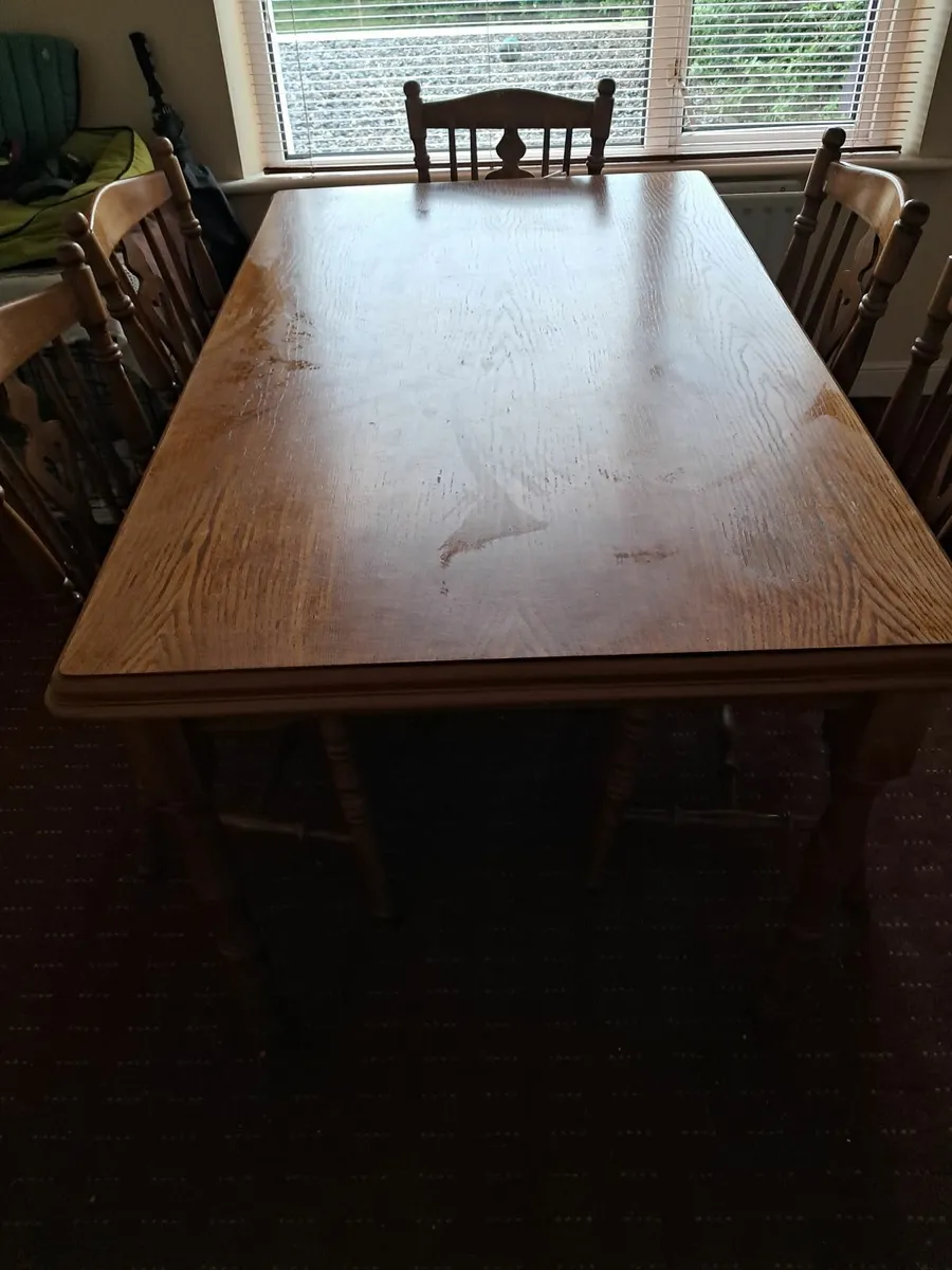 Dining table six chairs - Image 3
