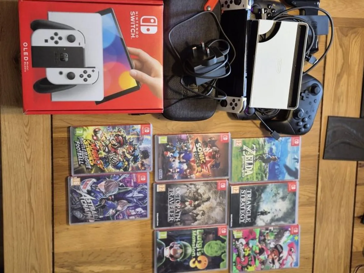 Nintendo Switch Oled plus accessories and games - Image 3