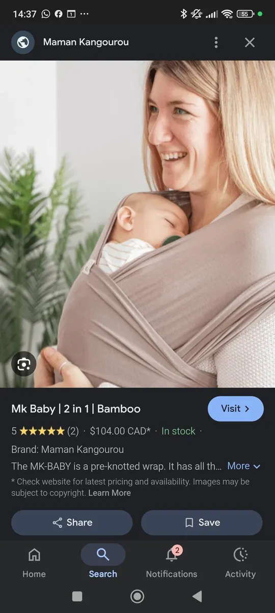 Mama kangourou baby wrap - Image 3