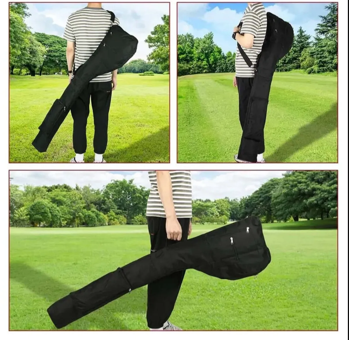 48” Slimline Golf Bag Foldable Holds up to 9 Clubs - Image 1
