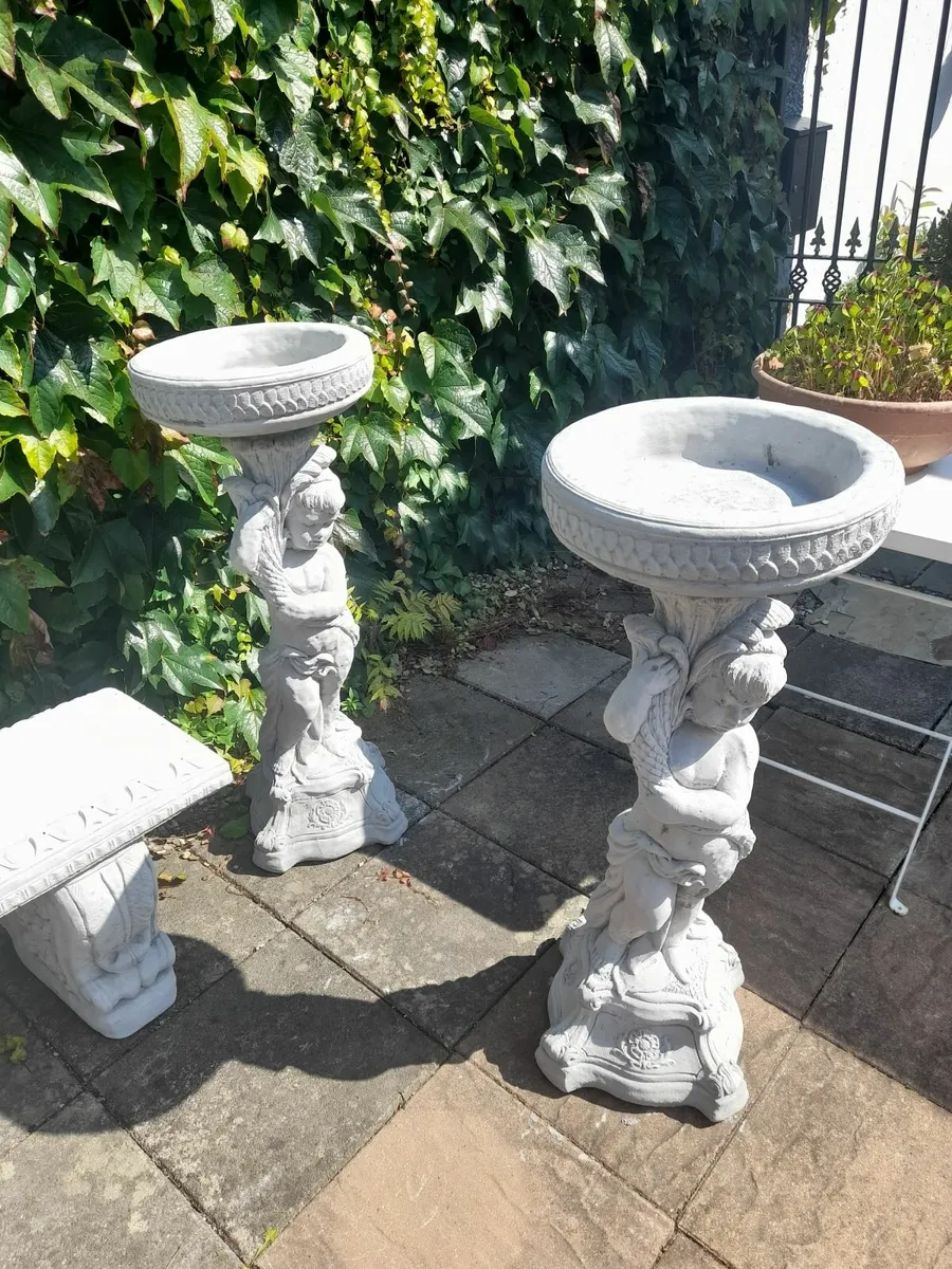 New Angel Bird Bath - 85 - Image 4