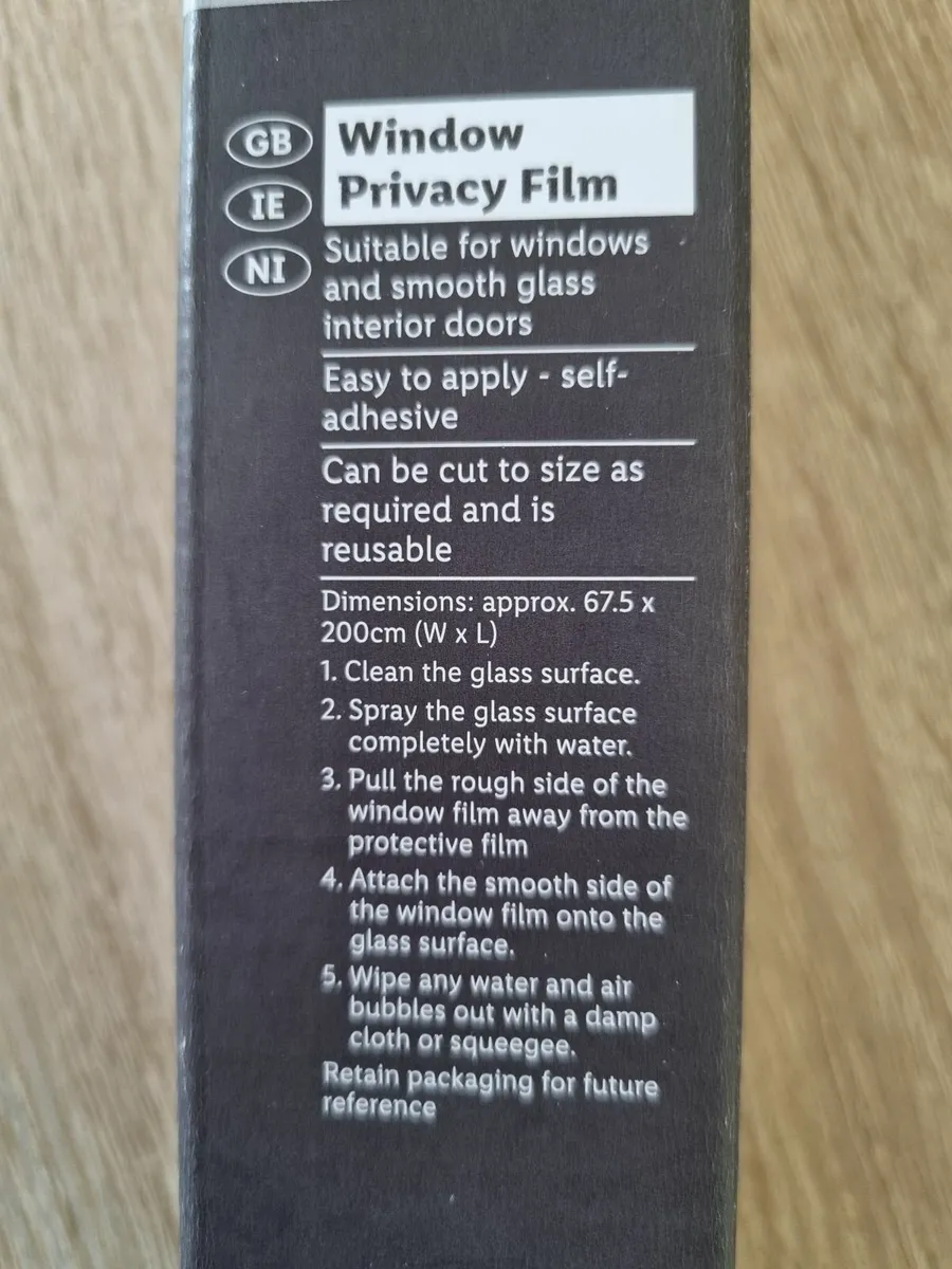 Window door privacy screen film - NEW - Image 2
