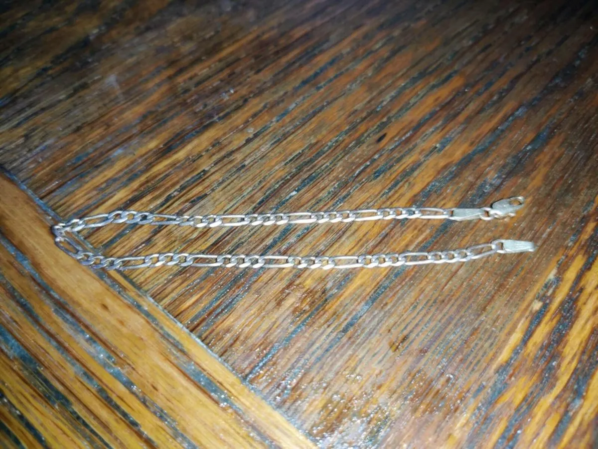 ROSE GOLD FIGARO, 9CT Solid Gold 7"Bracelet ! - Image 3