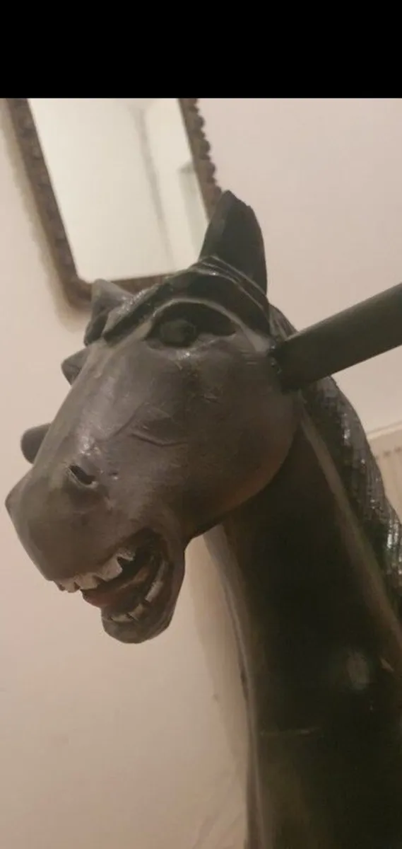 Antique wooden rocking horse - Image 3