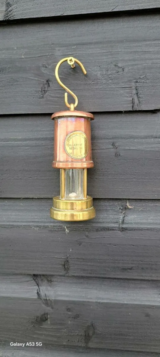 Small  bras and copper  miners lamp - Image 1
