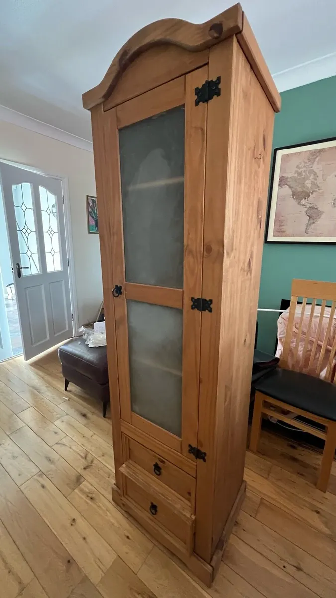 Corona 1 Door 2 Drawer Glass Display Unit - Image 1