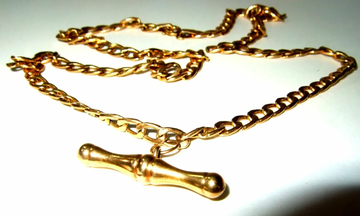 Vintage 9ct Gold Hallmarked Albert Chain - Image 3