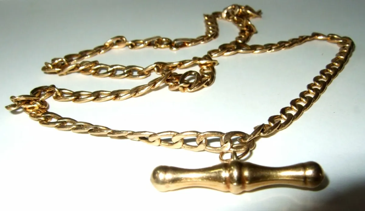 Vintage 9ct Gold Hallmarked Albert Chain - Image 4