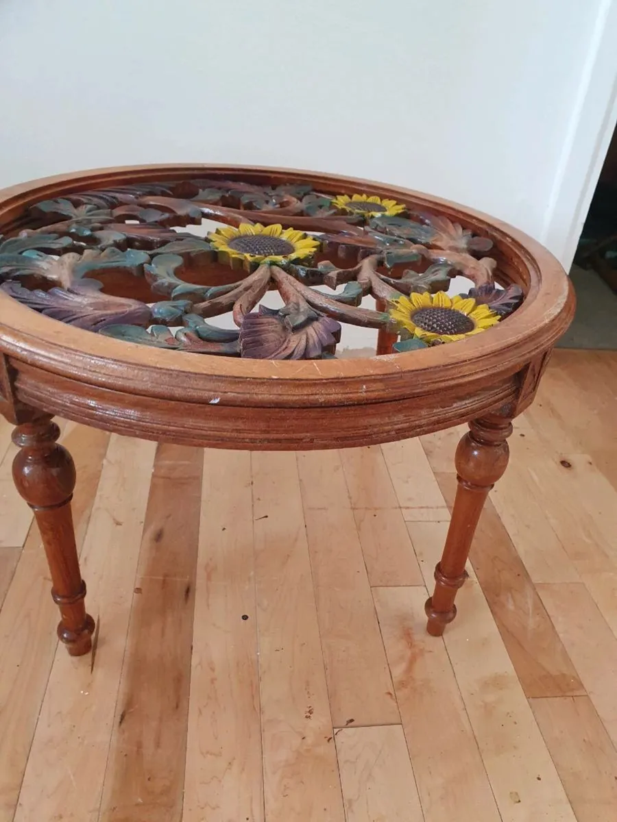 Antique walnut coffee table - Image 2