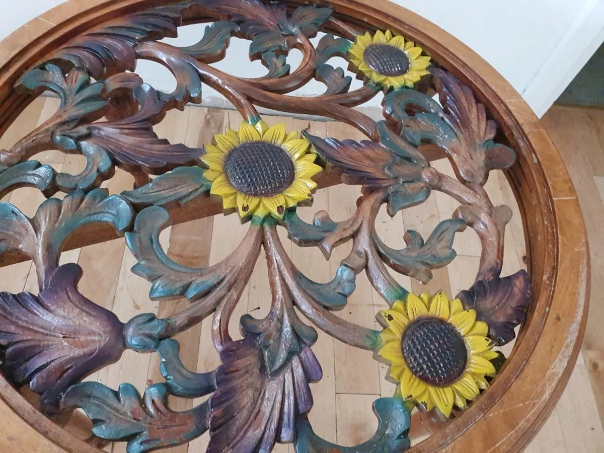 Antique walnut coffee table - Image 3