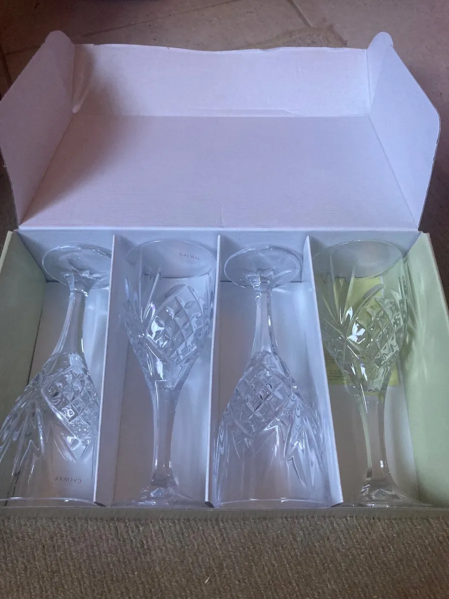 Galway crystal wine glasses - Image 1