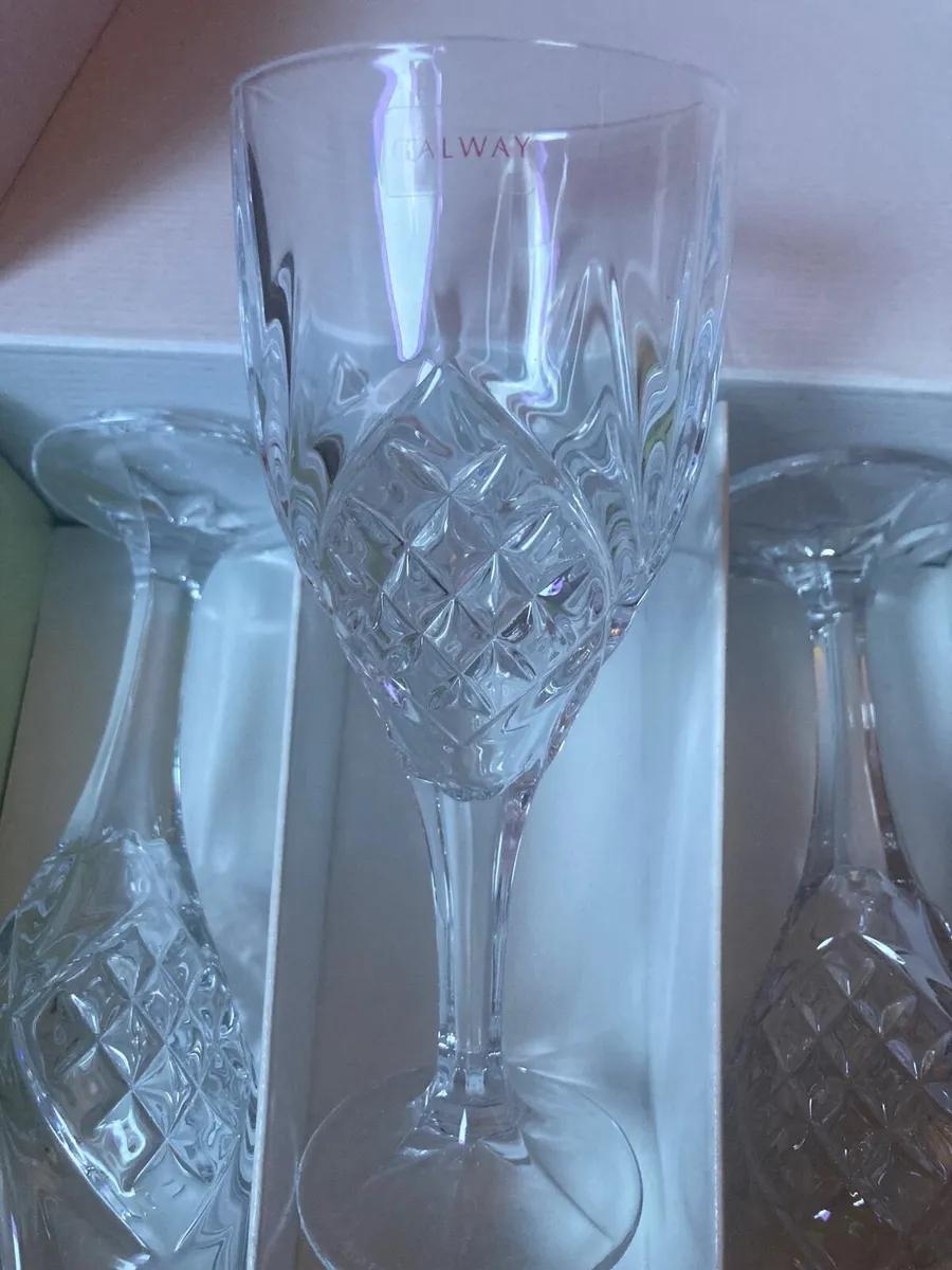 Galway crystal wine glasses - Image 2