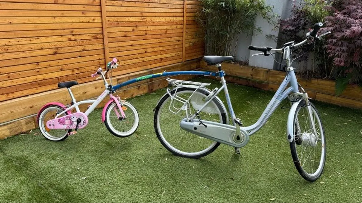 Sparta Dutch electric bike with kids bike and connector - Image 3