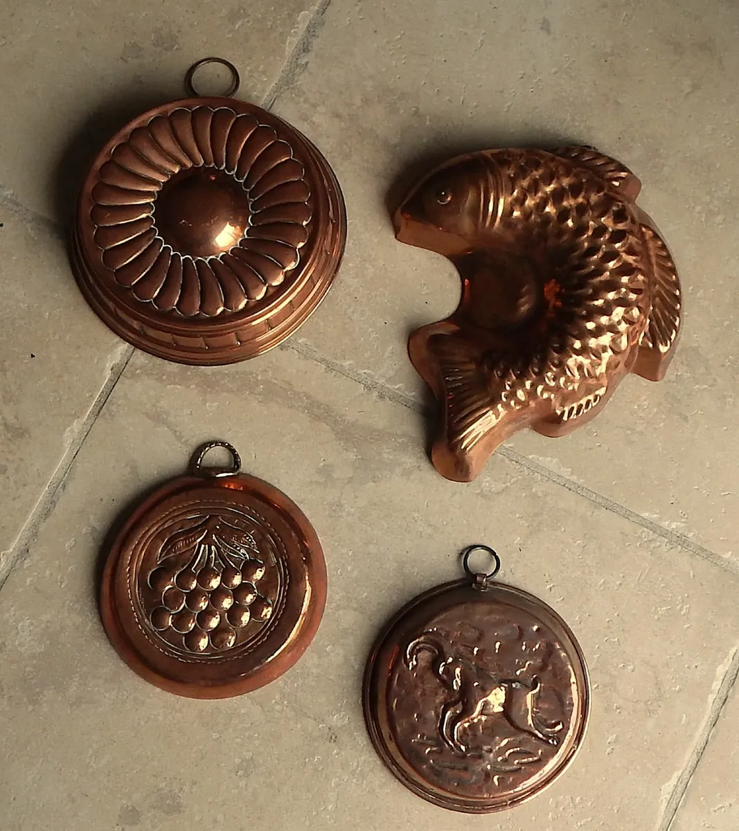 Selection of 4 Copper Kitchen Moulds - Image 2