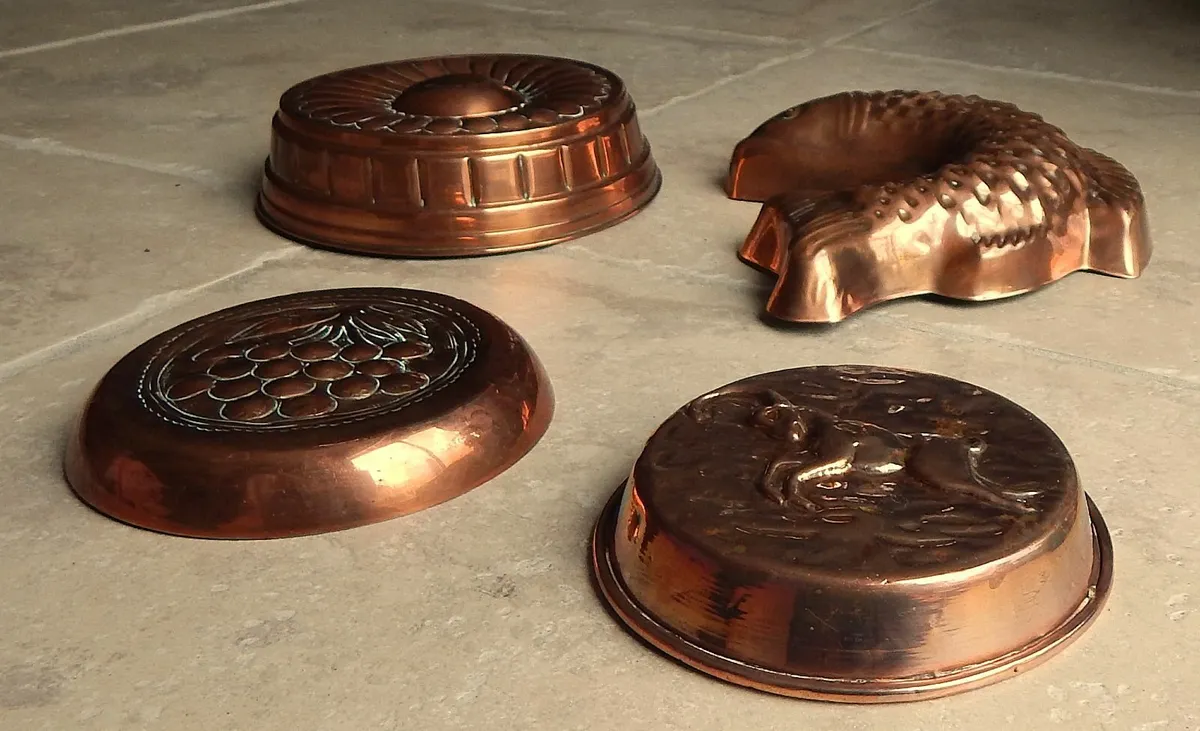 Selection of 4 Copper Kitchen Moulds - Image 3