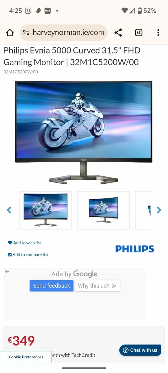 Philips Evnia Curved screen 31.5" - Image 1