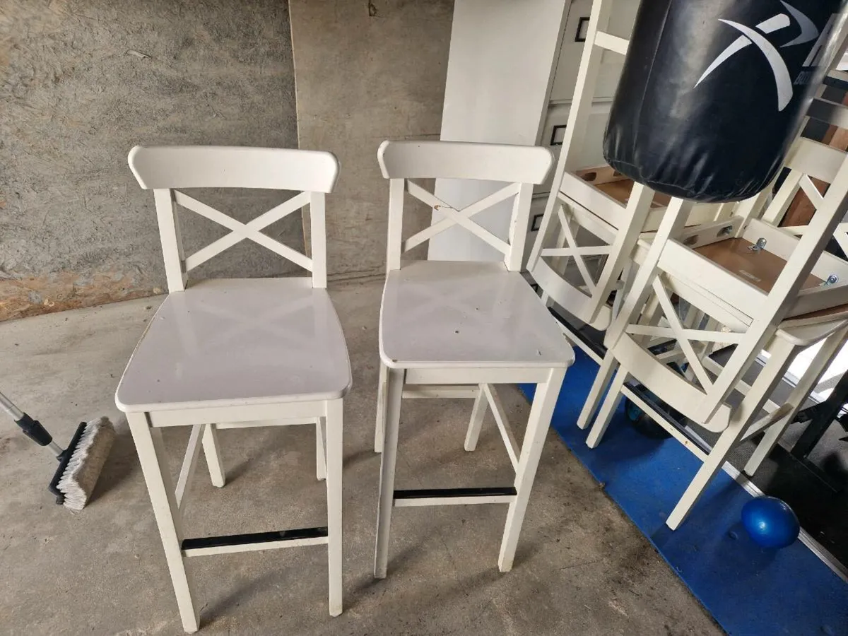 Ikea barstool chairs x6 (Ingolf) - Image 1