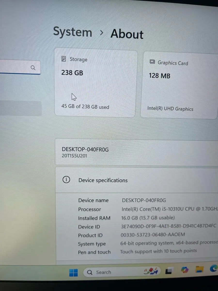 Lenovo laptop i5 10th generation - Image 3