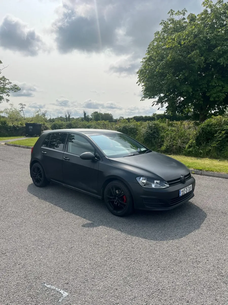 Matte Black Volkswagen Golf 2015 - Image 1