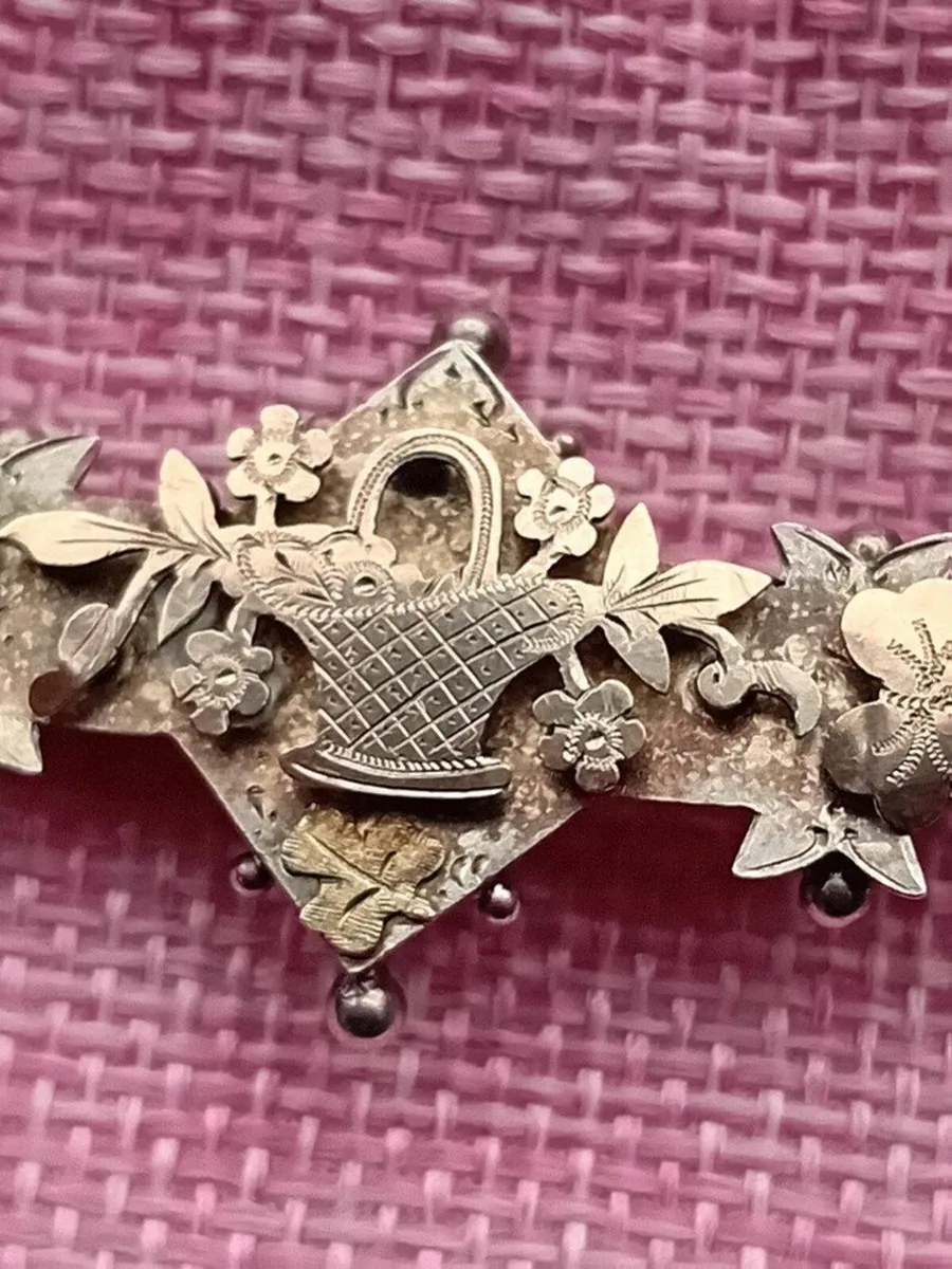 Antique Victorian Fully Hallmarked Silver Brooch - Image 3