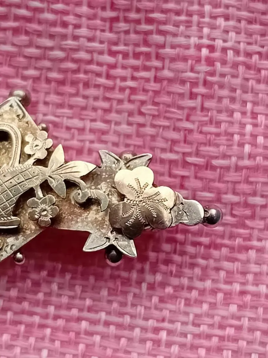 Antique Victorian Fully Hallmarked Silver Brooch - Image 4