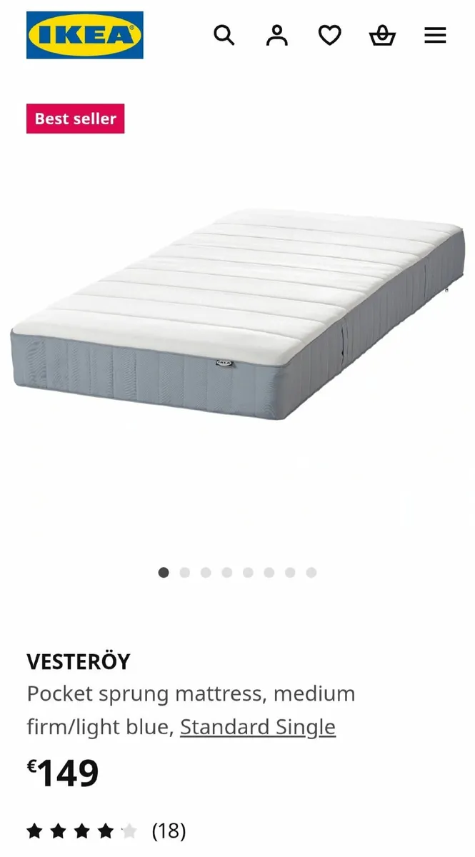 Single Bed & Mattress - Image 1