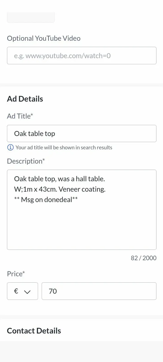 Heavy Oak table top - Image 4