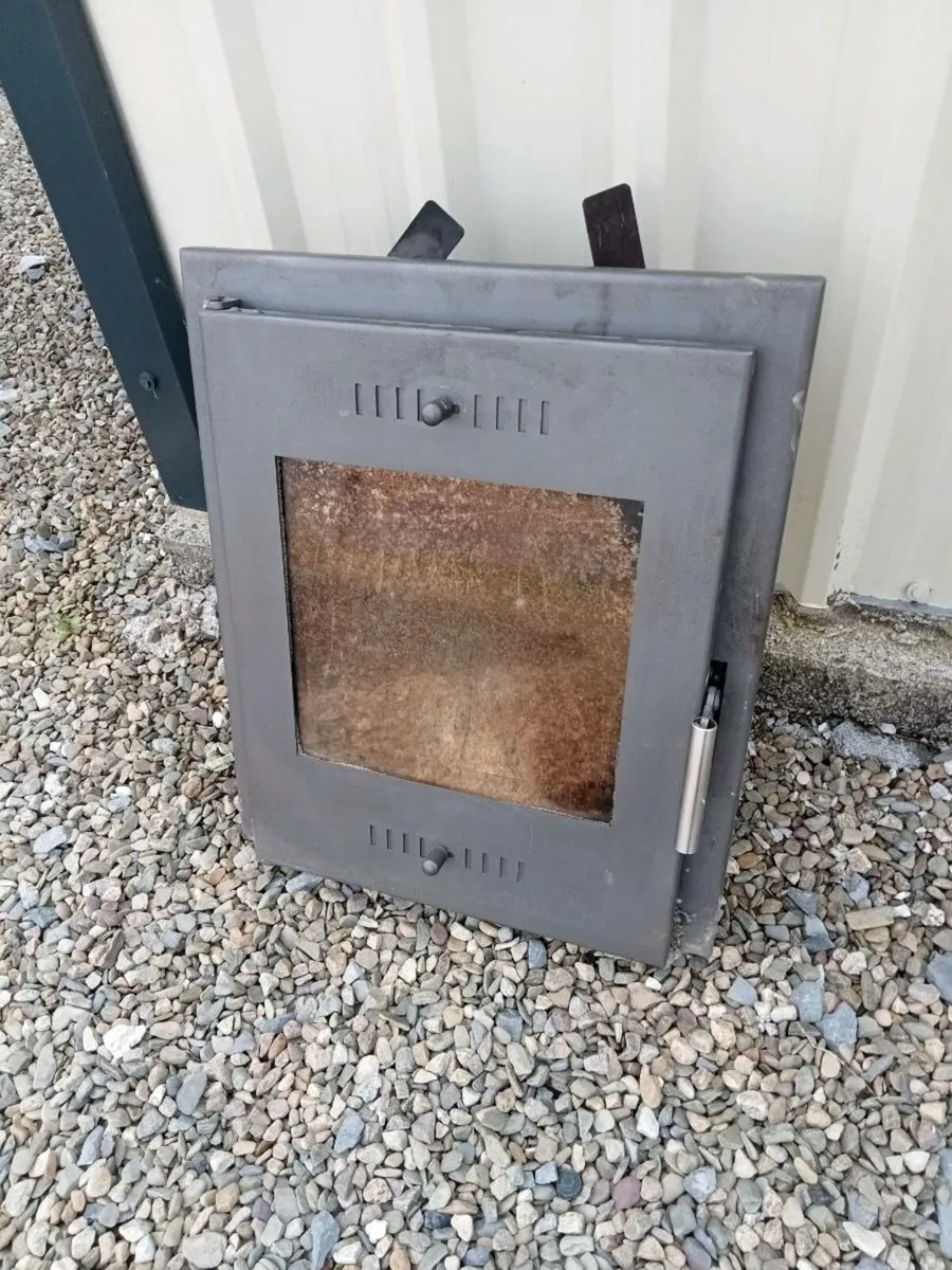 Cast Iron Open Fireplace Fire Door Stove - Image 1
