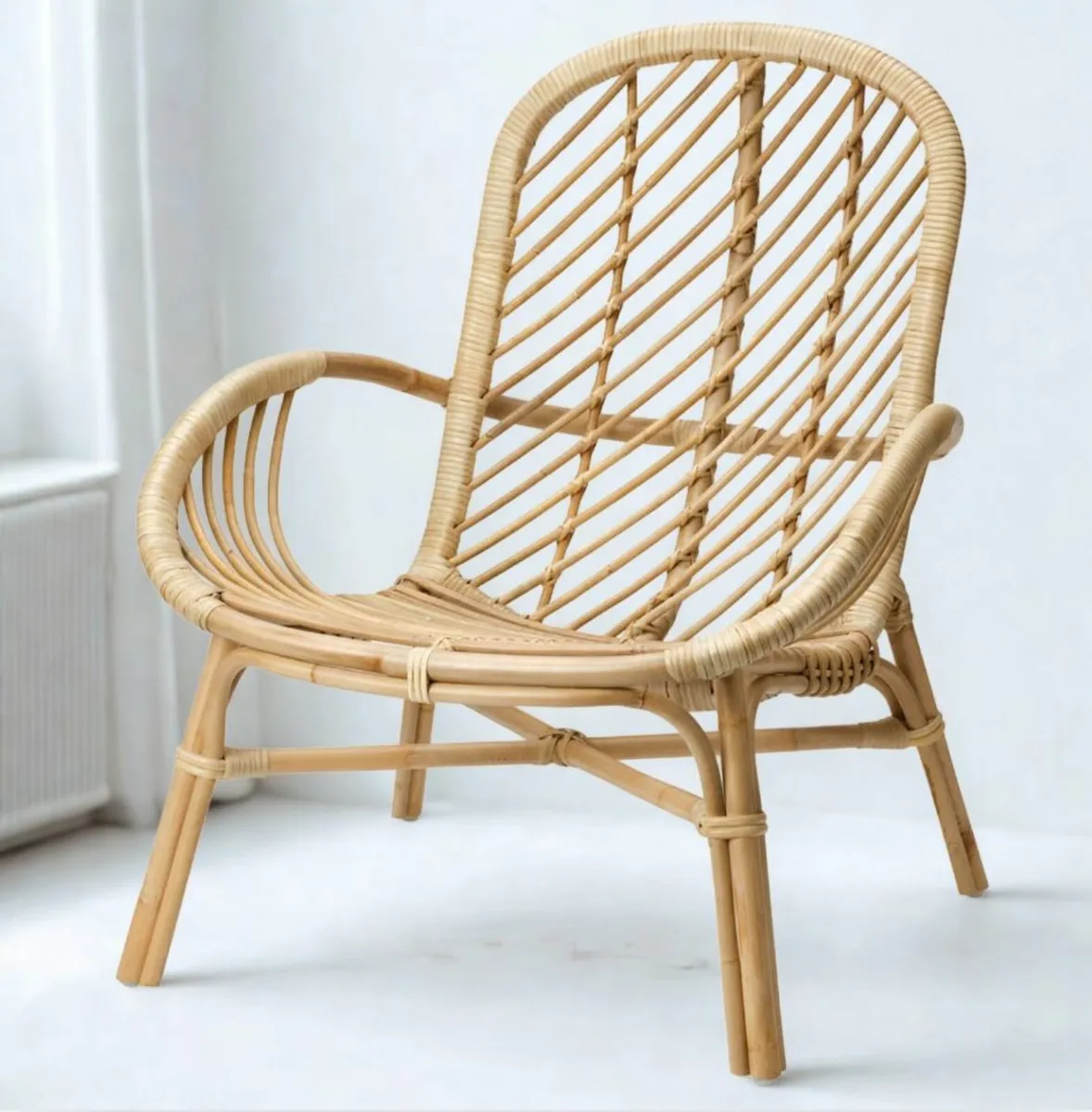 Stylish IKEA Brobock Rattan Armchair - Image 2