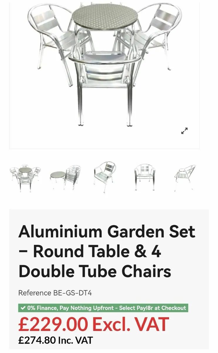 Aluminium Quality Bistro Set - Image 3