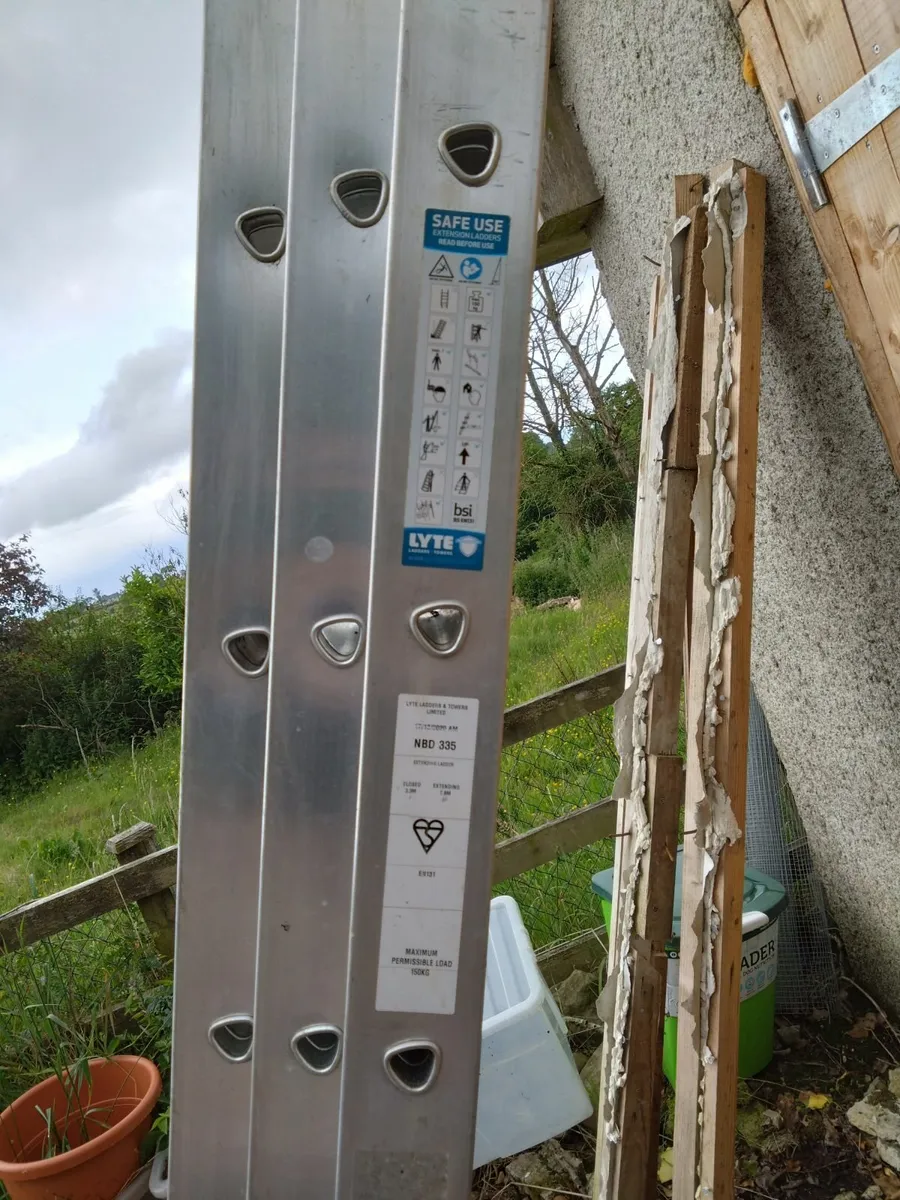 3 x 11 rung extendable ladder - Image 2
