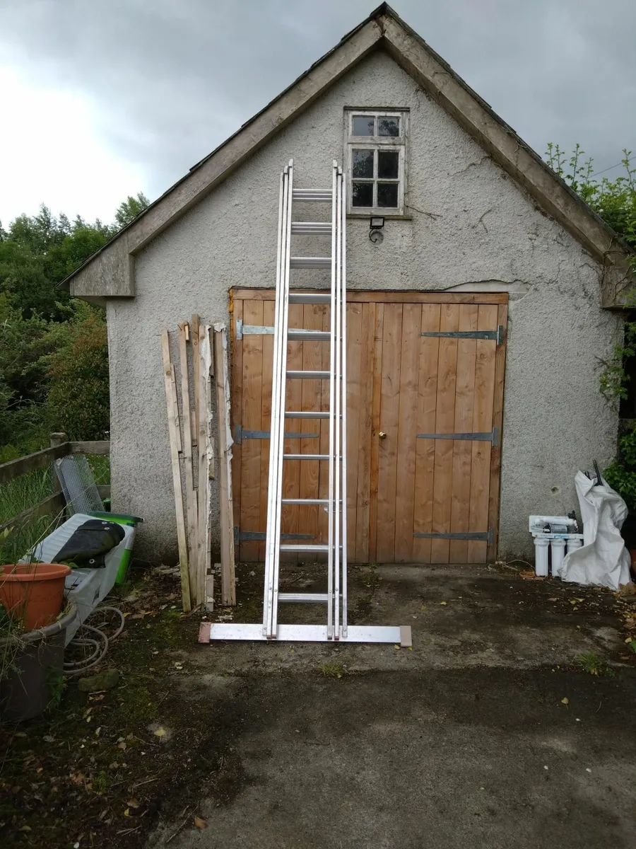 3 x 11 rung extendable ladder - Image 1