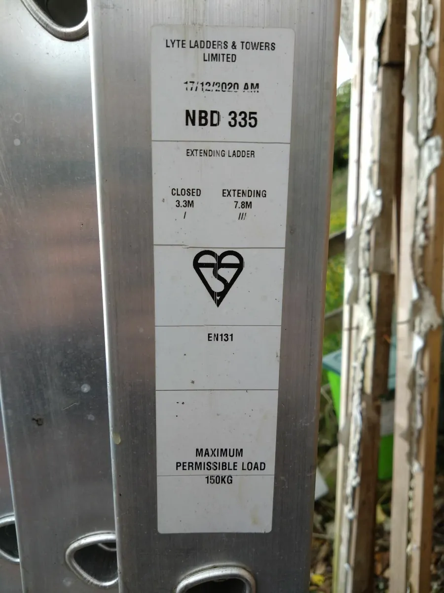 3 x 11 rung extendable ladder - Image 3