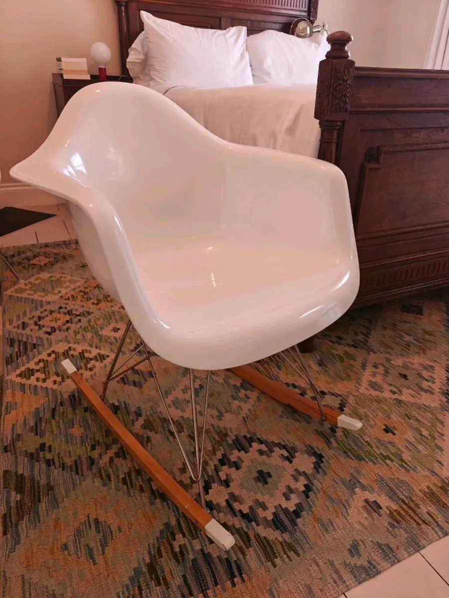 White Eames style rocker chair - Image 1