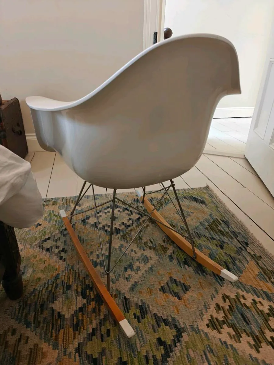 White Eames style rocker chair - Image 3