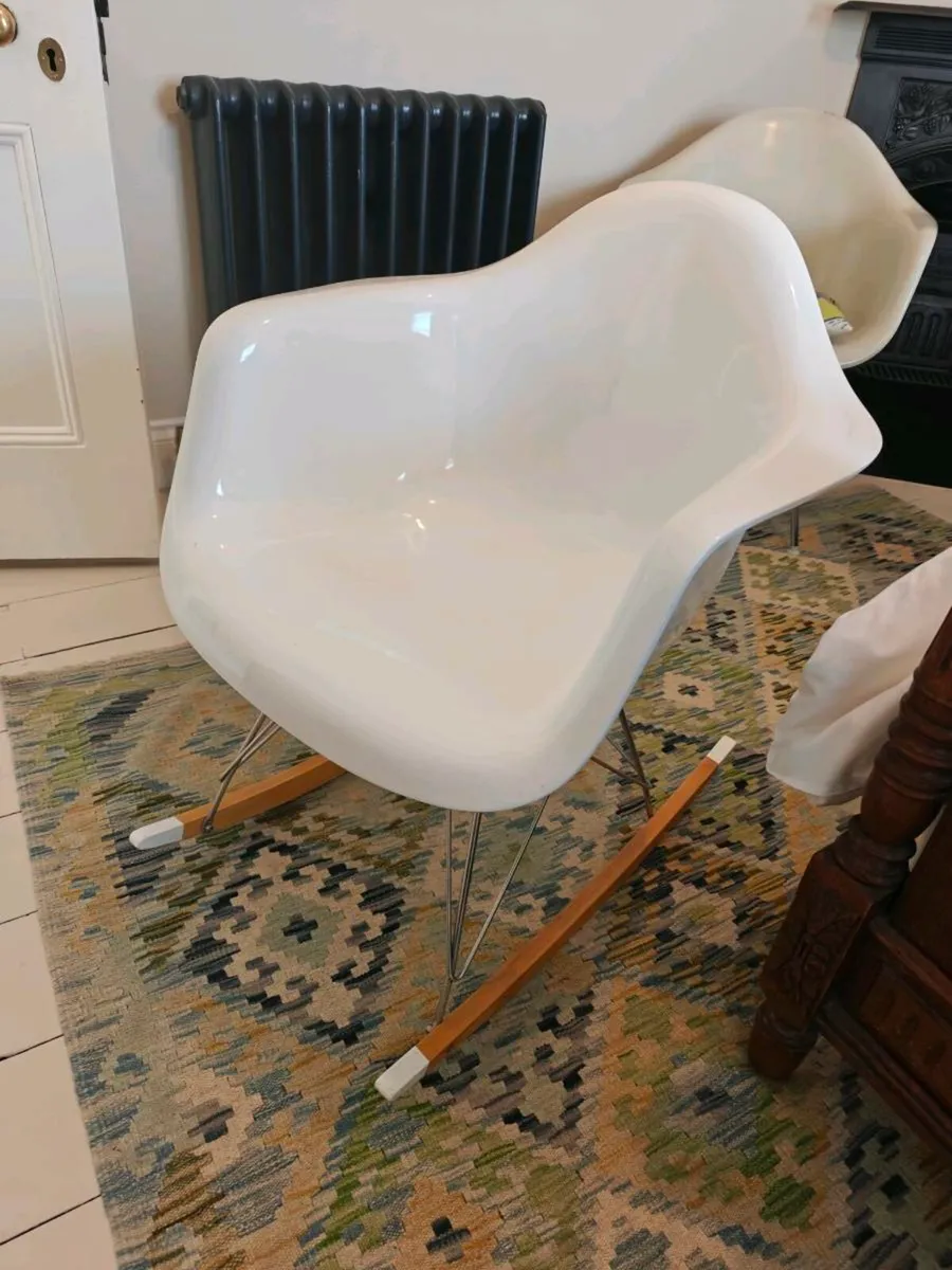 White Eames style rocker chair - Image 4
