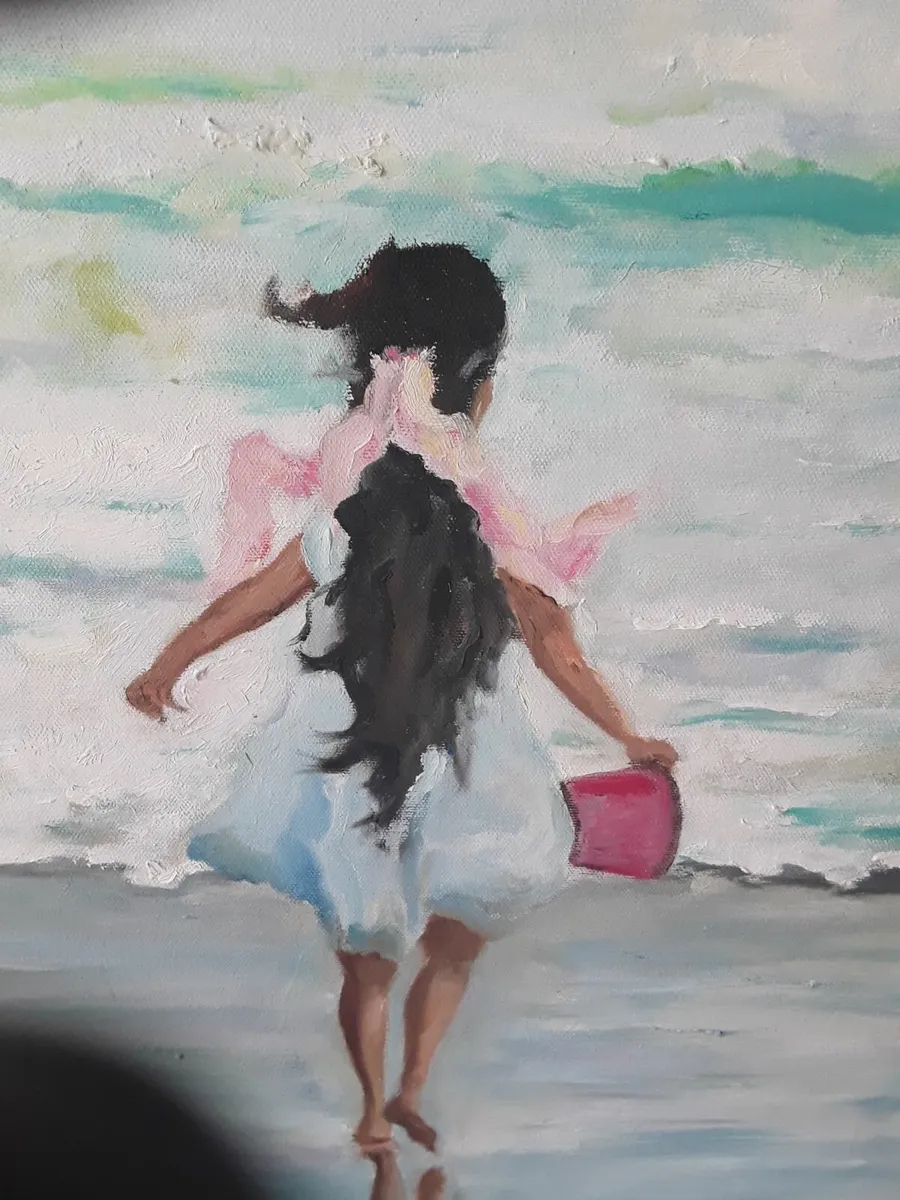 Colourful acrylic painting on canvas - Image 1