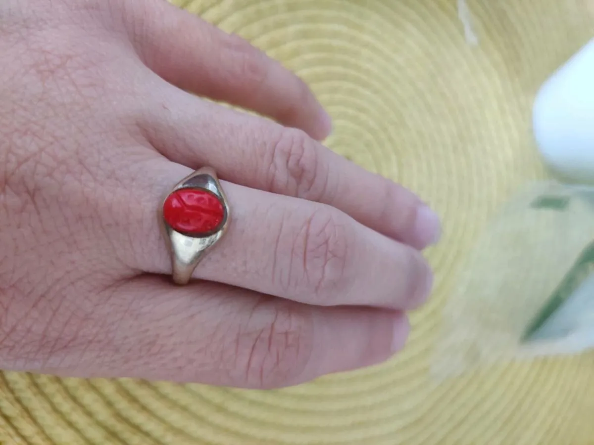 9ct Gold signet ring - Image 4
