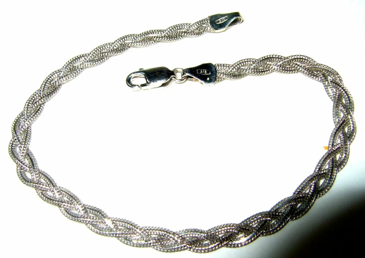 Vintage 9ct White Gold Unisex Bracelet - Image 3