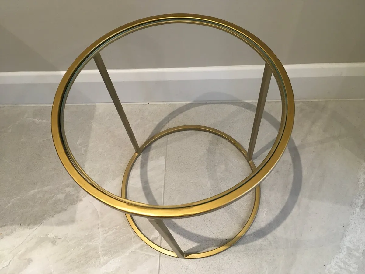 Gold and Glass Nesting Tables - Image 2