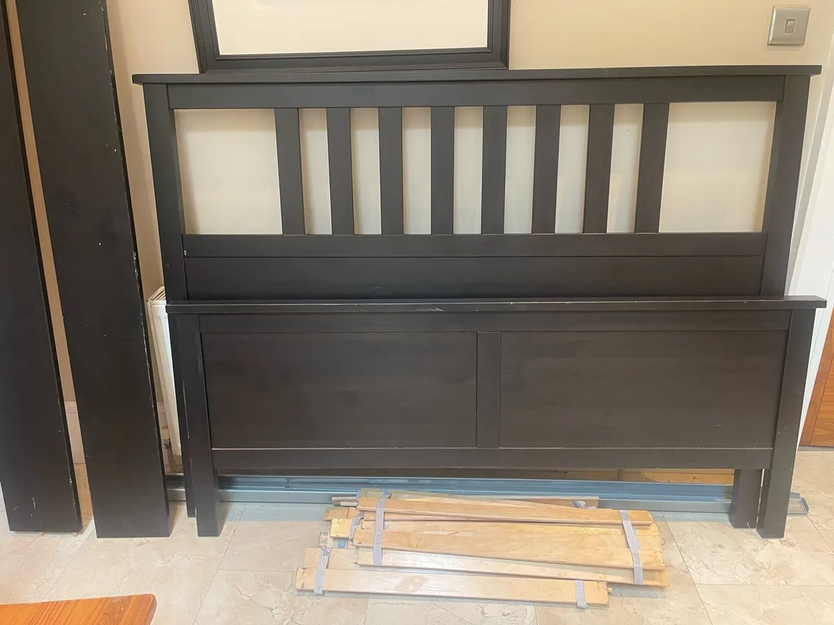 Fabulous Black King Size Wooden Bed Frame - Image 2