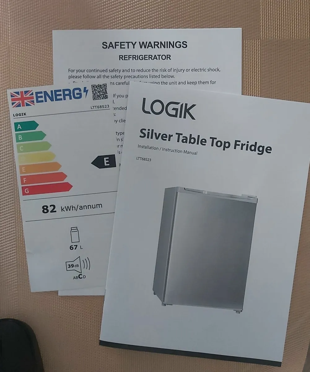 LOGIK LTT68S23 Mini Fridge - Silver - Image 2