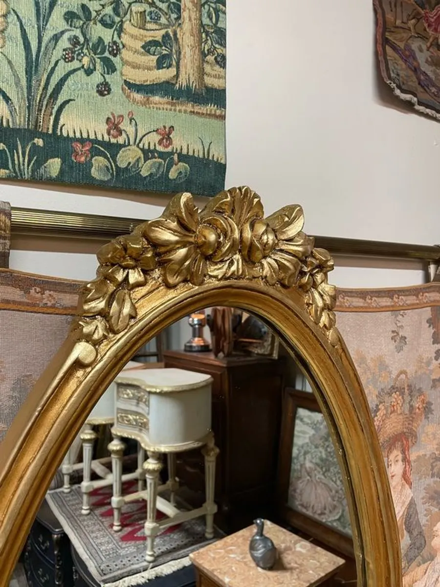 Lovely French Style Giltwood Console Table with Mirror - Image 3