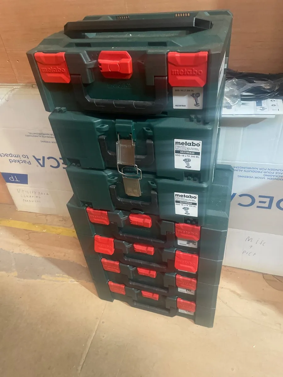Metabo storage boxes x7 new