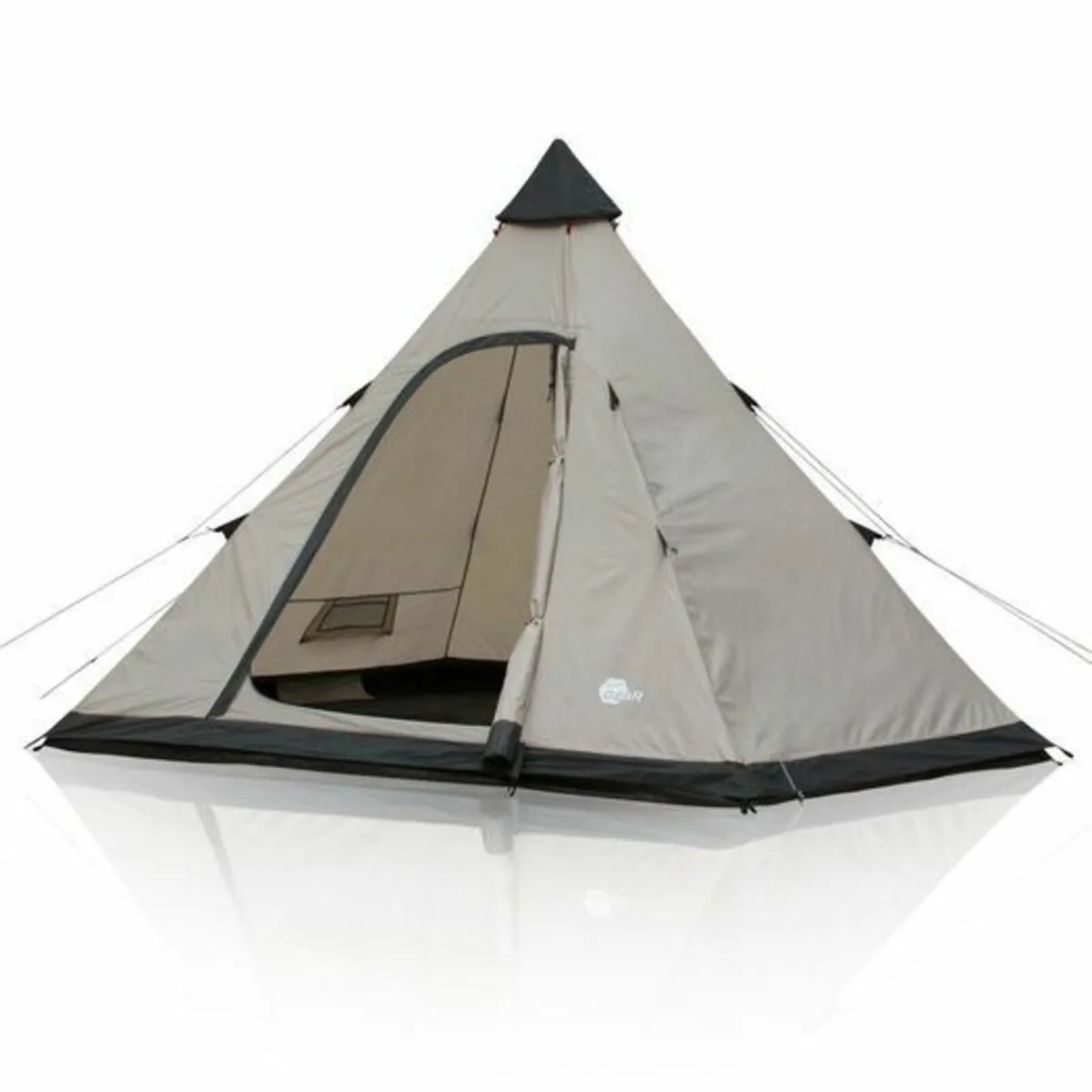 4 Person Teepee Tent Ground Pan Insect Screen Hea - Image 4