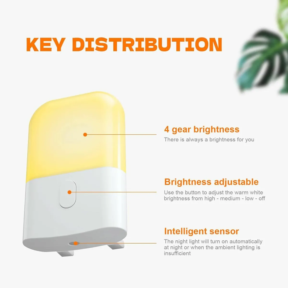 1 Night Light Plug in Wall Dusk Dawn Warm White - Image 2