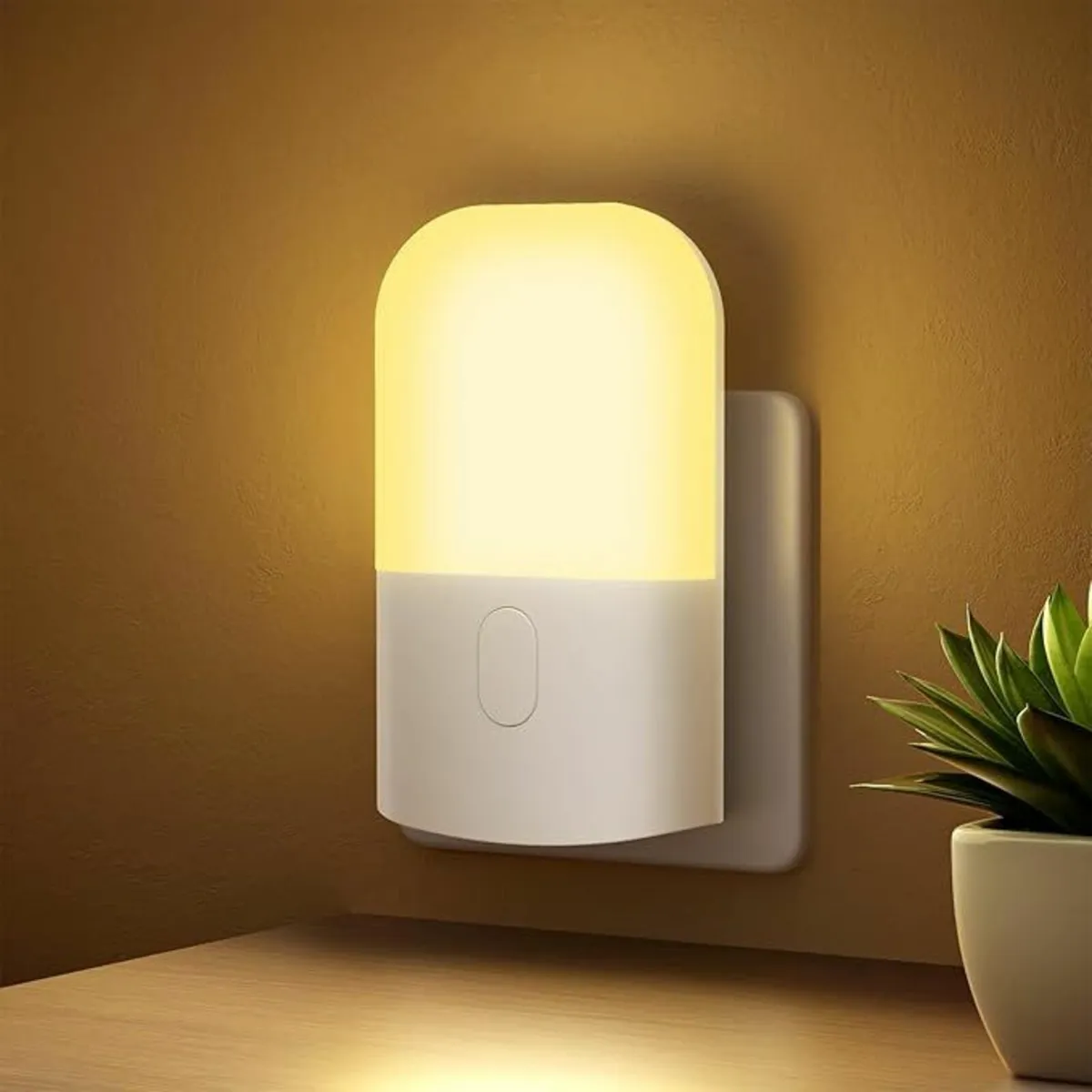 1 Night Light Plug in Wall Dusk Dawn Warm White - Image 1