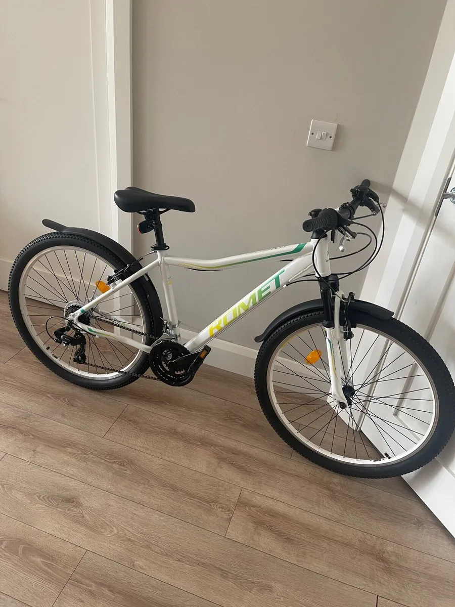 SALE:Bicycle Romet Jolene 6.0 26" 2021 white-green - Image 3