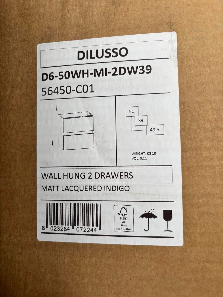 brand new (unboxed) wall hung vanity unit - Image 4