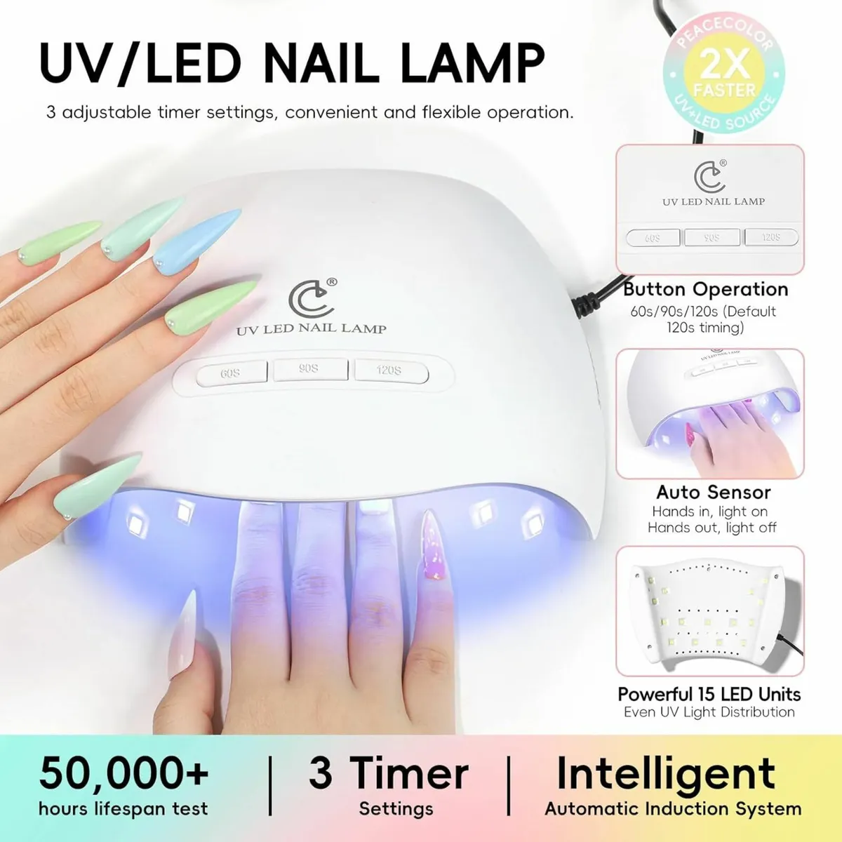 Gel Nail Polish Set, 39 PCS UV Lamp 22+4 Colours - Image 2